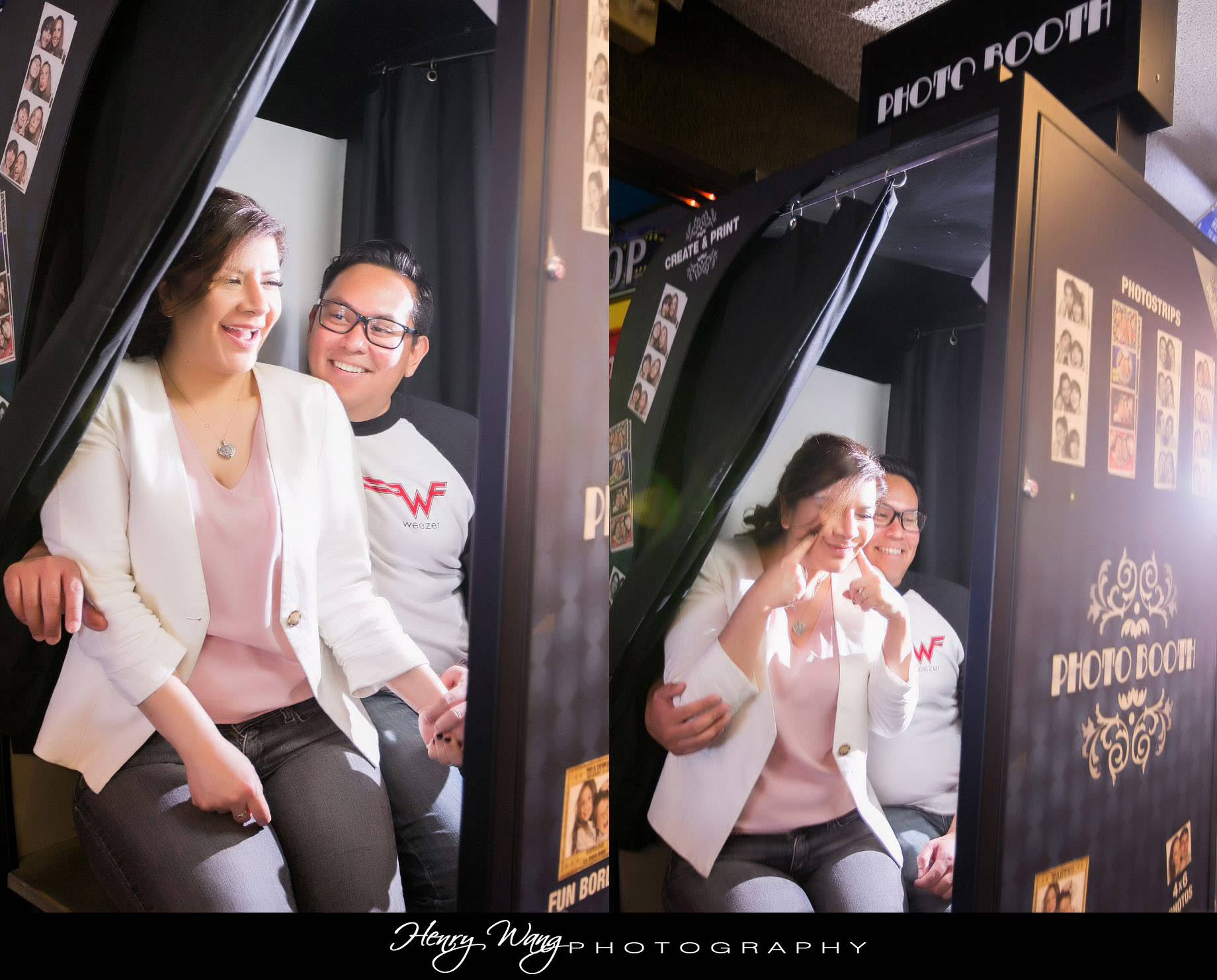 Mini Golf Park and Old Town Pasadena Sunset Engagement Session Photos