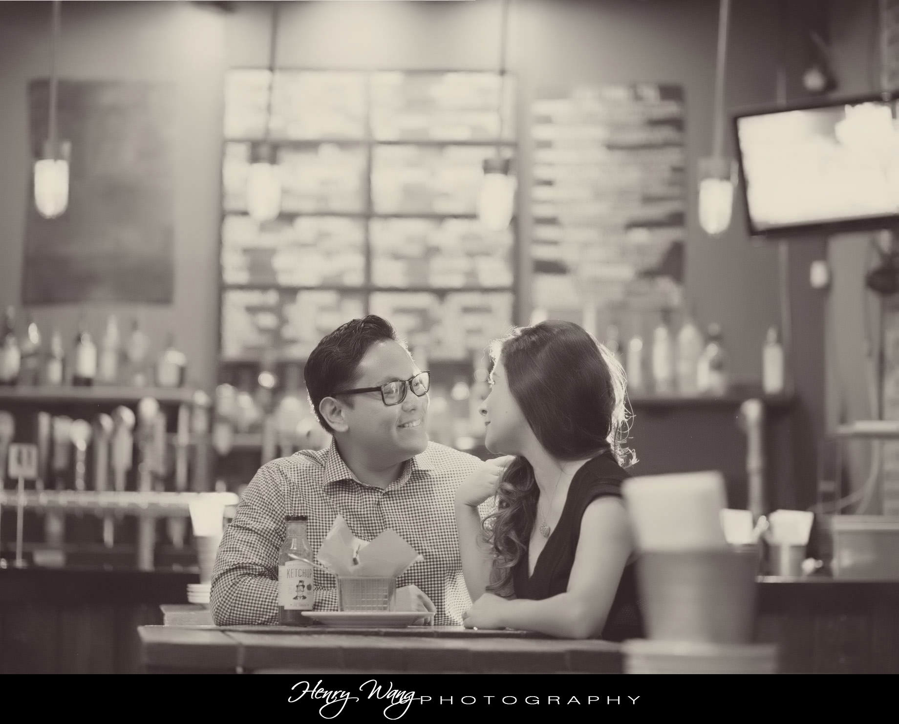 Mini Golf Park and Old Town Pasadena Sunset Engagement Session Photos